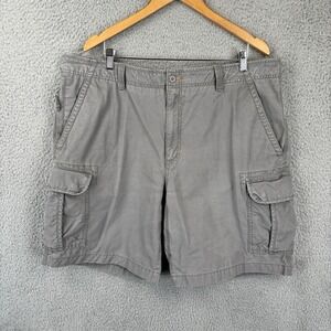 L.L. Bean Allagash Cargo Shorts Mens 40 Gray 10" Cotton Outdoor Hiking 503740